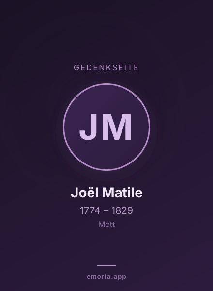 Gedenkportrait von Joël Matile