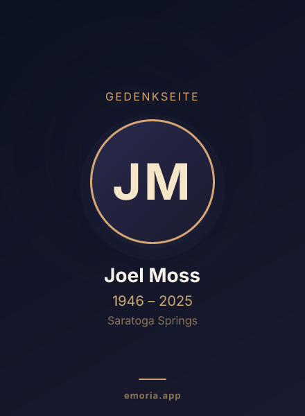 Gedenkportrait von Joel Moss