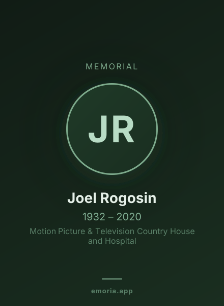 Memorial portrait of Joel Rogosin