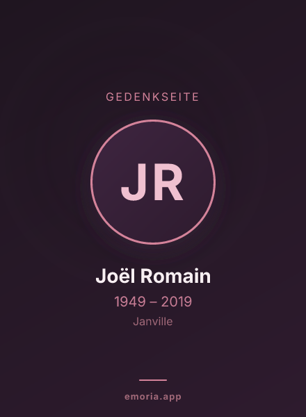Gedenkportrait von Joël Romain