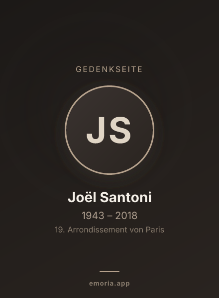 Gedenkportrait von Joël Santoni