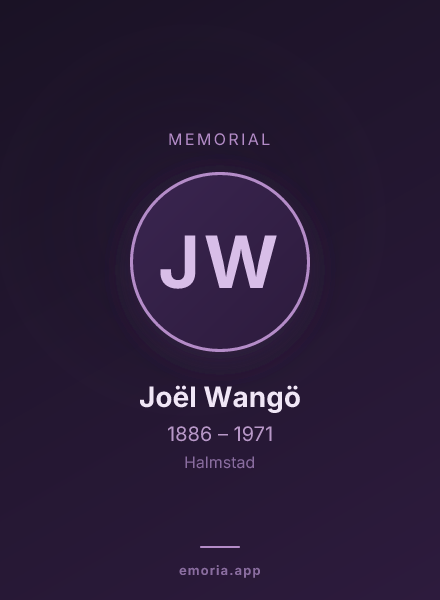 Memorial portrait of Joël Wangö