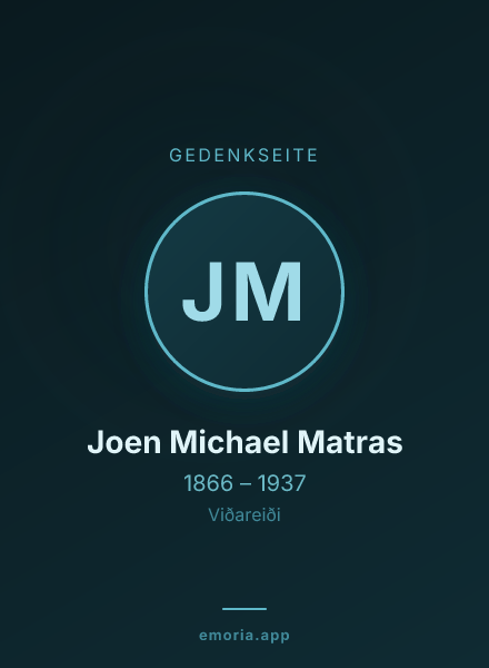 Gedenkportrait von Joen Michael Matras