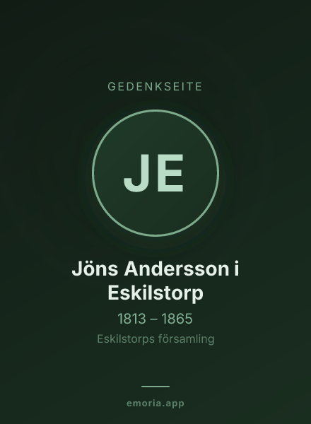 Gedenkportrait von Jöns Andersson i Eskilstorp
