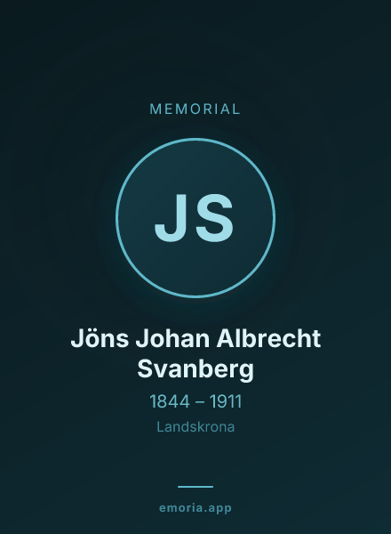 Memorial portrait of Jöns Johan Albrecht Svanberg
