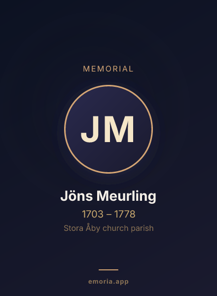 Memorial portrait of Jöns Meurling