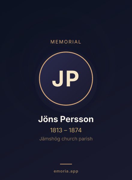 Memorial portrait of Jöns Persson