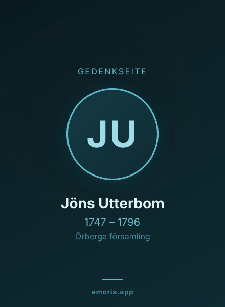 Gedenkportrait von Jöns Utterbom