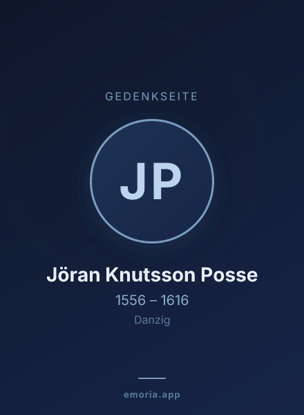 Gedenkportrait von Jöran Knutsson Posse