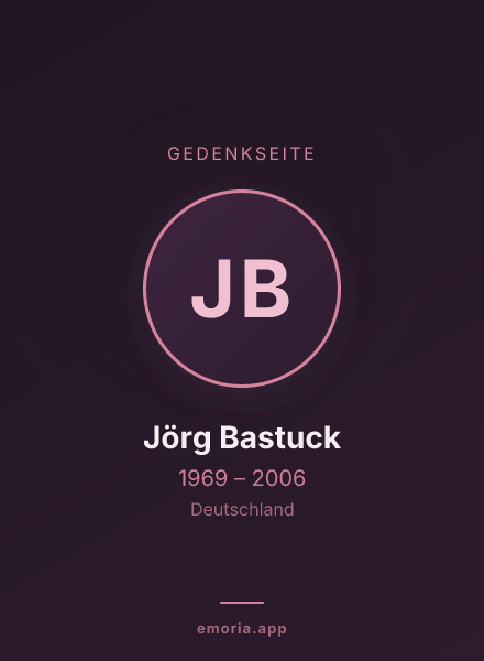 Gedenkportrait von Jörg Bastuck