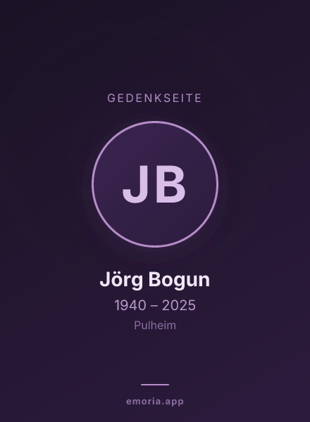 Gedenkportrait von Jörg Bogun