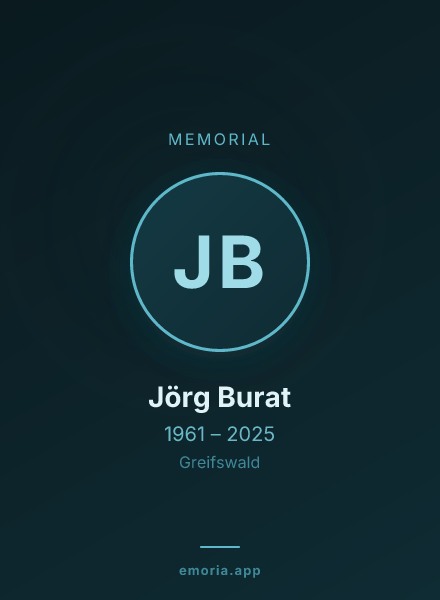 Memorial portrait of Jörg Burat