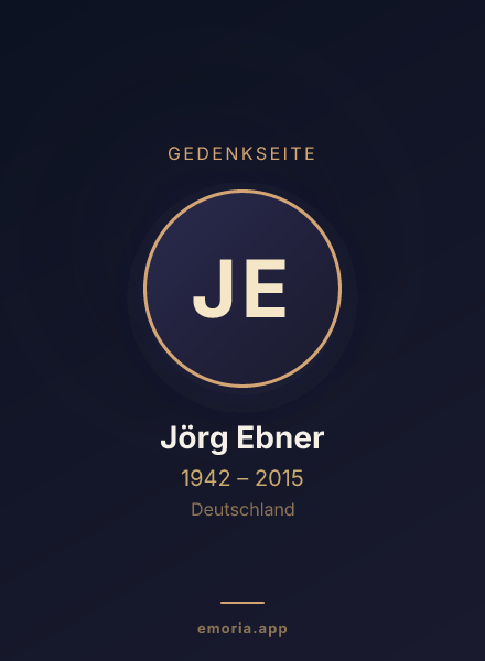 Gedenkportrait von Jörg Ebner