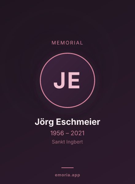 Memorial portrait of Jörg Eschmeier