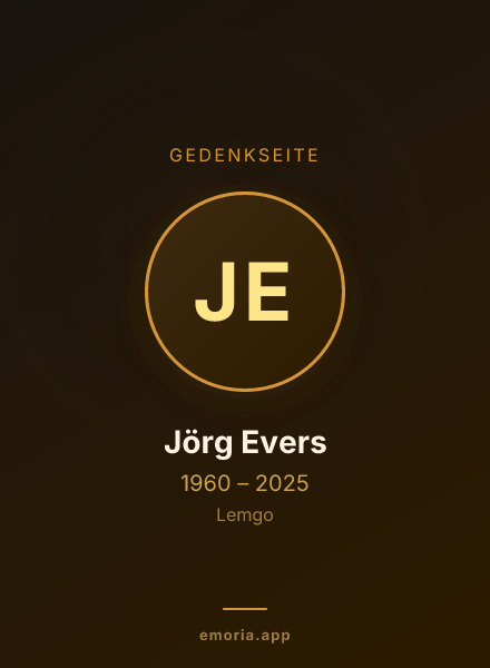 Gedenkportrait von Jörg Evers