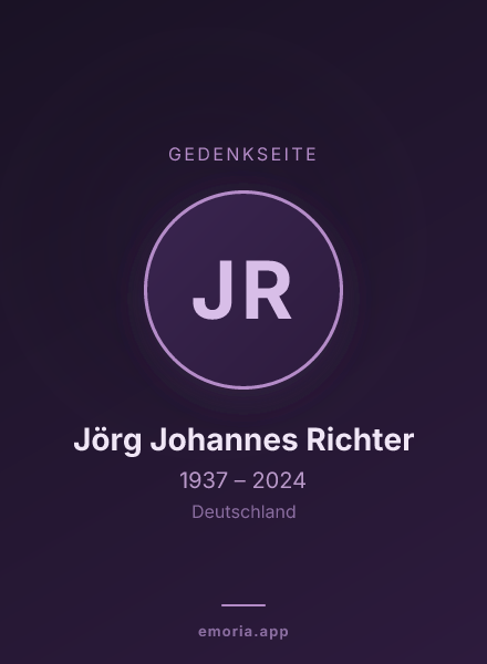 Gedenkportrait von Jörg Johannes Richter