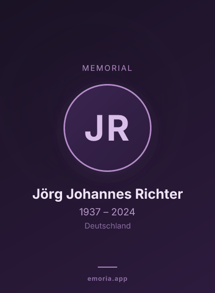 Memorial portrait of Jörg Johannes Richter