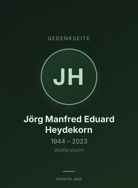 Gedenkportrait von Jörg Manfred Eduard Heydekorn