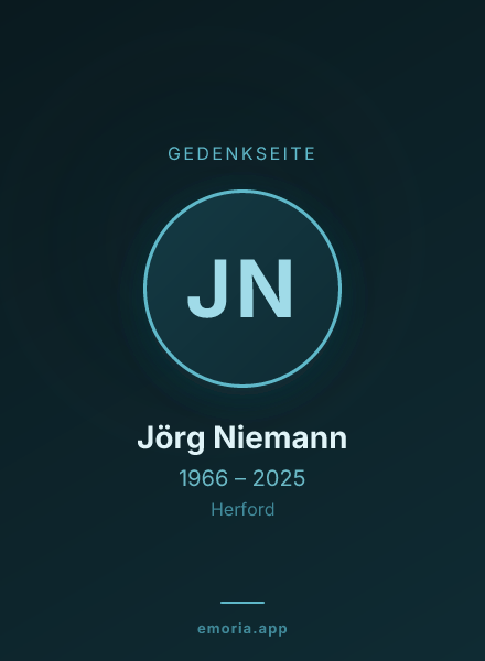 Gedenkportrait von Jörg Niemann