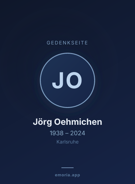 Gedenkportrait von Jörg Oehmichen