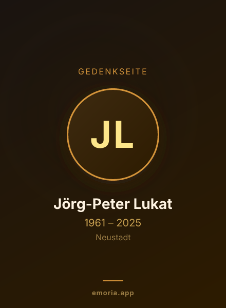 Gedenkportrait von Jörg-Peter Lukat