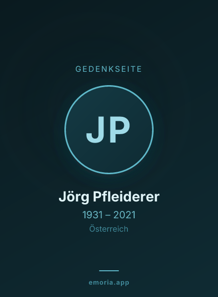 Gedenkportrait von Jörg Pfleiderer