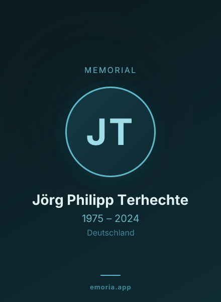 Memorial portrait of Jörg Philipp Terhechte