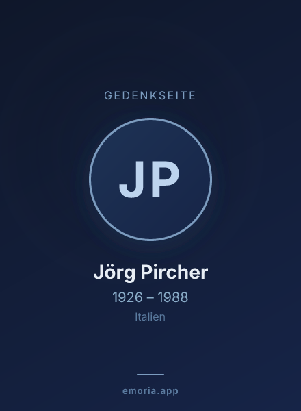 Gedenkportrait von Jörg Pircher