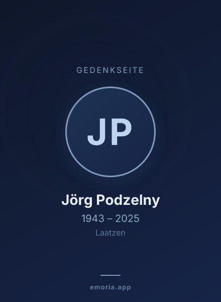 Gedenkportrait von Jörg Podzelny