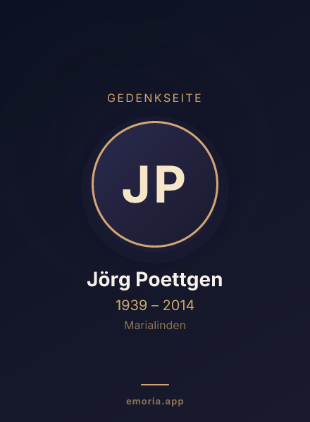 Gedenkportrait von Jörg Poettgen