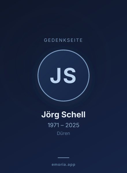 Gedenkportrait von Jörg Schell