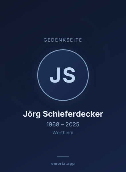 Gedenkportrait von Jörg Schieferdecker