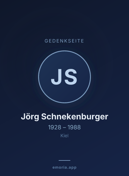 Gedenkportrait von Jörg Schnekenburger
