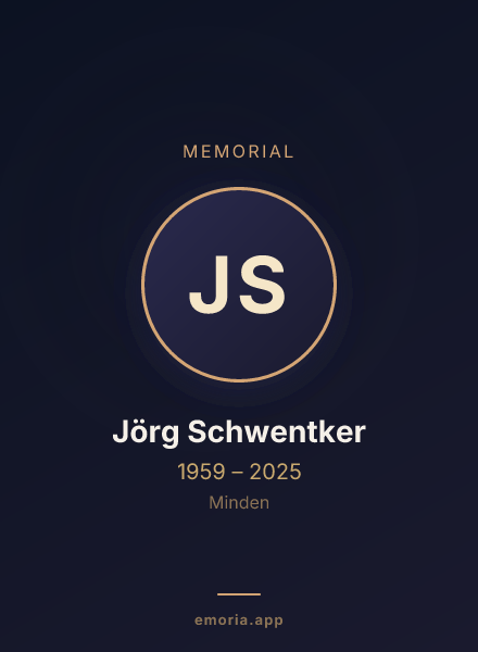 Memorial portrait of Jörg Schwentker