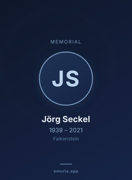 Memorial portrait of Jörg Seckel