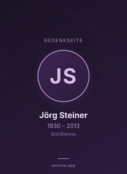 Gedenkportrait von Jörg Steiner