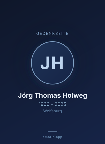 Gedenkportrait von Jörg Thomas Holweg