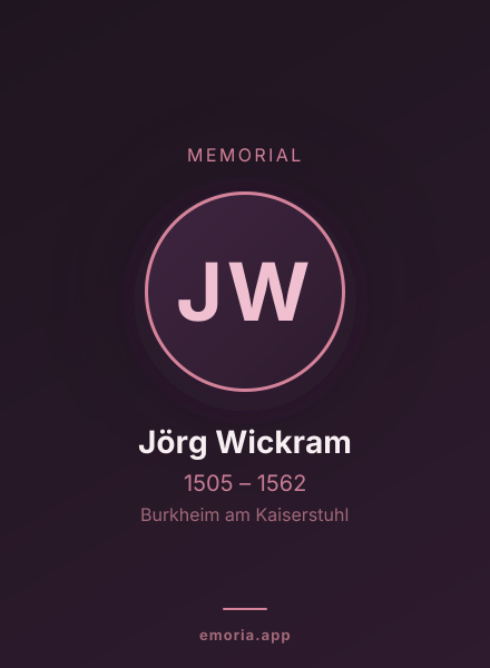 Memorial portrait of Jörg Wickram