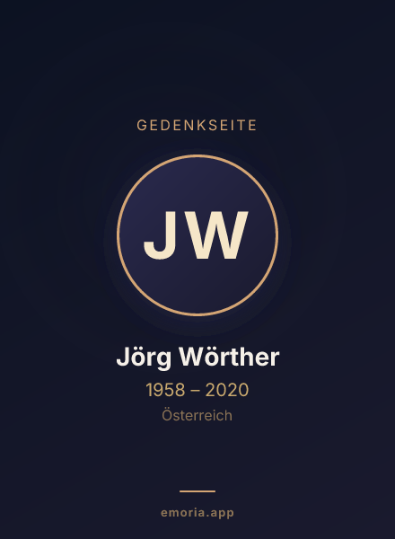 Gedenkportrait von Jörg Wörther