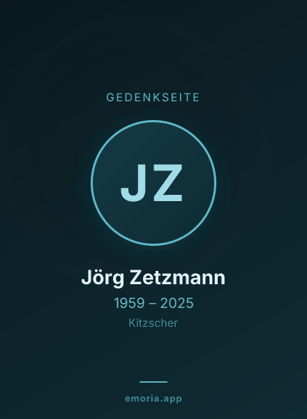 Gedenkportrait von Jörg Zetzmann