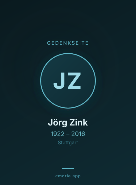 Gedenkportrait von Jörg Zink