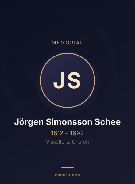 Memorial portrait of Jörgen Simonsson Schee