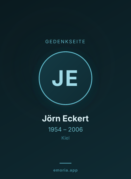 Gedenkportrait von Jörn Eckert