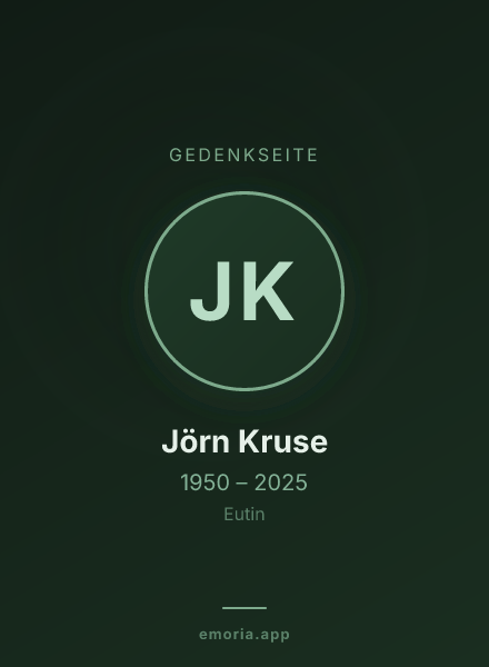 Gedenkportrait von Jörn Kruse