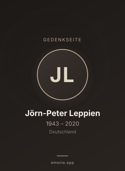 Gedenkportrait von Jörn-Peter Leppien