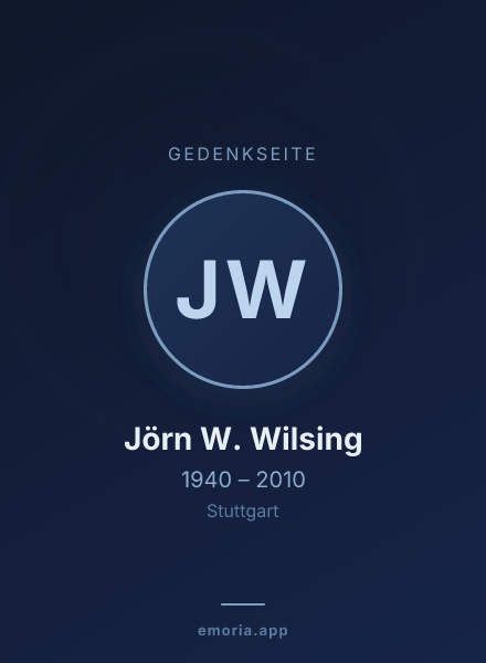 Gedenkportrait von Jörn W. Wilsing