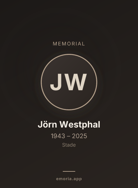 Memorial portrait of Jörn Westphal