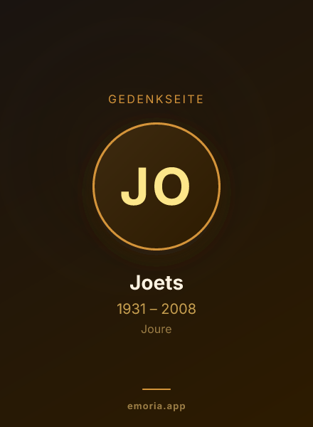 Gedenkportrait von Joets
