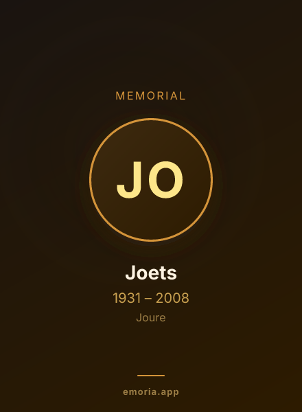 Memorial portrait of Joets