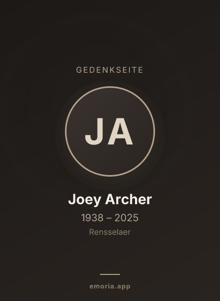 Gedenkportrait von Joey Archer